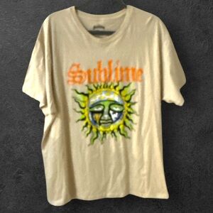 Sublime band short sleeve t-shirt tan graphic print size 2x NWOT